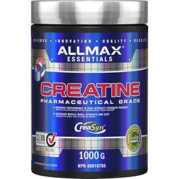 ALLMAX Essentials CREATINE - 400 g Powder - Improves Performance & Training Intensity - Vegan & Glut...