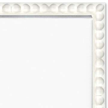 Amanti Art Framed Canvas Wall Art 16x23 Abstract White by Karen Fields, Framed Wall Art Canvas, Abstract Artwork, Traditional Decor, Medium Poster Painting for Living Room, Bedroom, Bathroom,