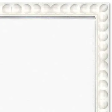 Amanti Art Framed Canvas Wall Art 16x23 Abstract White by Karen Fields, Framed Wall Art Canvas, Abstract Artwork, Traditional Decor, Medium Poster Painting for Living Room, Bedroom, Bathroom,