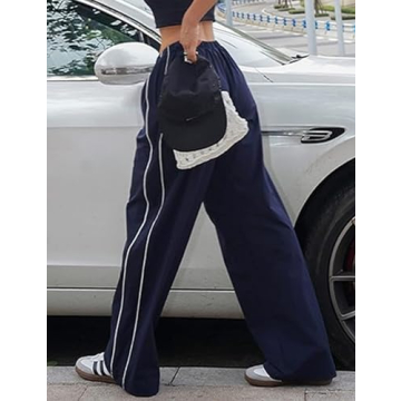 Shebote Women's Stylish Y2K Parachute Baggy Pants