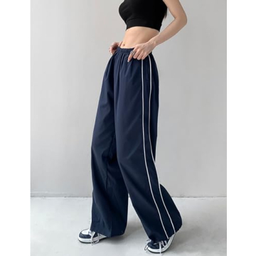 Shebote Women's Stylish Y2K Parachute Baggy Pants