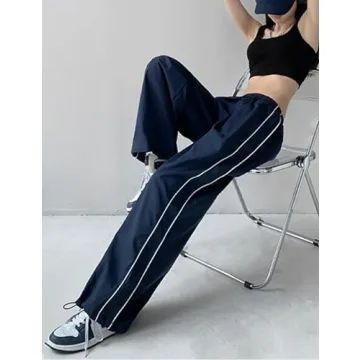 Shebote Women's Stylish Y2K Parachute Baggy Pants