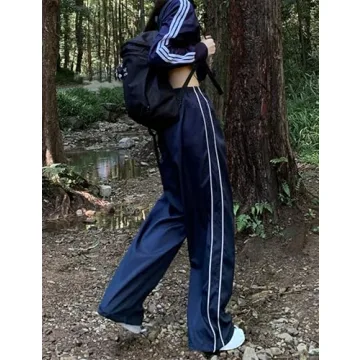 Shebote Women's Stylish Y2K Parachute Baggy Pants