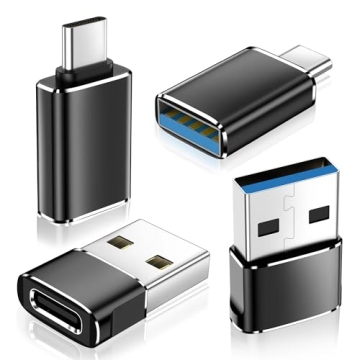 Upgraded USB to USB C Adapter – 4Pack