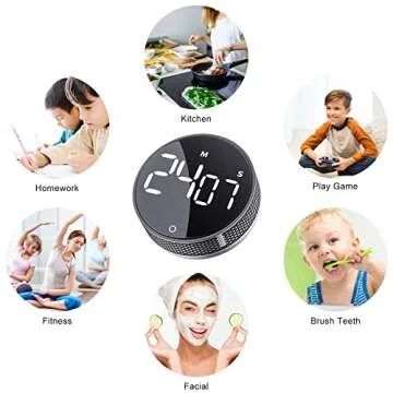 AVINIA Digital Kitchen Timer - Easy Read Magnetic Countdown