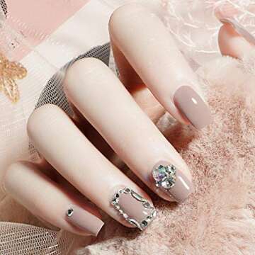 VENALISA 15ml Nude Gel Nail Polish, Nude Gel Polish Color Soak Off UV LED Nail Gel Polish Nail Art S...