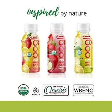 OOGLI Pear-Lemon Organic Juice, 8 fl oz (Pack of 6), NOT From Concentrate, 100% Natural, USDA Organic, Kosher Certified, Non-GMO, No Additives