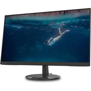 Lenovo C27-20 27-Inch WLED Monitor, FHD, IPS, FreeSync, 75Hz, 4ms, HDMI, VGA, Ergonomic Design