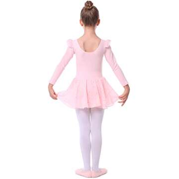 Danswan Toddler Girls Long Sleeve Ballet Leotards Dance Dresses Tutu Outfit