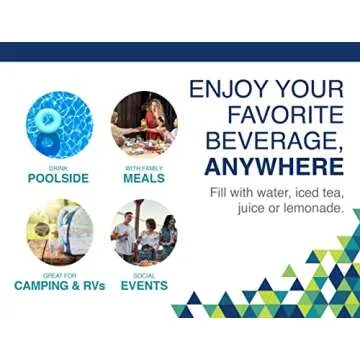 Arrow Home Products Ultra Slimline Drink Dispenser for Fridge, 1.25 Gallon - Plastic Beverage Dispenser with Spigot for Easy Dispensing - BPA Free Clear Plastic - Convenient Handle, Easy-Pour Spout