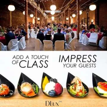 DLux Tear Drop Mini Appetizer Plates with Recipe Ebook
