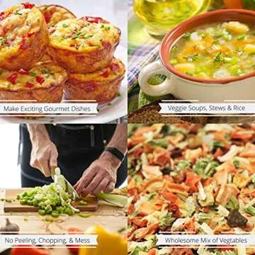 Garden Vegetable Soup Mix by It’s Delish, 24 OZ Jumbo Container | Natural Dehydrated Vegetables for Ramen Noodles, Soup Greens with Beets | Freeze Dried Veggie Blend | Vegan, Gluten-Free and Kosher