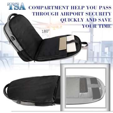 MATEIN 17 Inch Travel Laptop Backpack, Extra Large Business Backpack with USB Charging Port, Water-R...