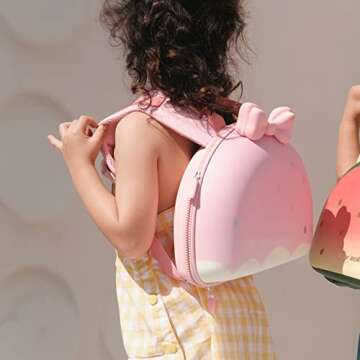 Zoy zoii Cute Toddler Backpack, Kids Backpack Children Preschool Backpack Travel Bag for Girls Boys Ages 2-5 Dream Series Strawberry