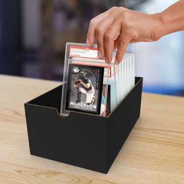 Cardboard Gold PSA Graded Card Sleeves - 50 Count Perfect Fit Resealable Sleeves for PSA Graded Baseball, Football, Gaming, Sports Cards - PSA Slab Sleeves Protector, Acid Free Card Slabs