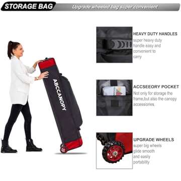 ABCCANOPY Pop up Canopy Tent with Awning and Sidewalls 10x10 Market -Series, White