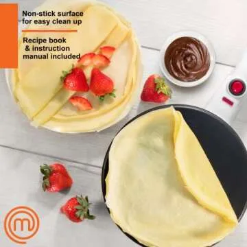 MasterChef Cordless Crepe Maker for Easy Cooking