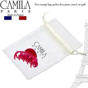 Camila Paris CP3218 French Hair Clip for Women for Thick Hair for Long Curly Wavy Hair, Large, Girls Hair Claw Clips Jaw Styling Hair Accessories for Women, Strong Hold No Slip Grip, Made in France