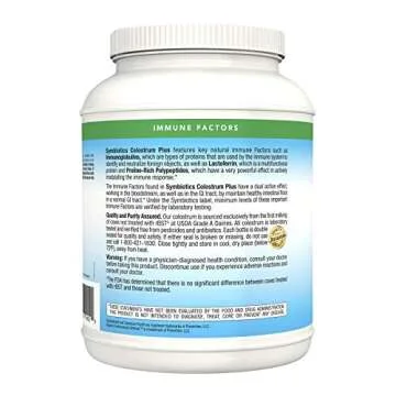 Symbiotics Colostrum Plus Powder 21 oz (597 g) - Immunity Support - Promotes Athletic Performance and Optimal Iron Levels - Immunoglobulin - 25% lgG Antibodies - Gluten Free
