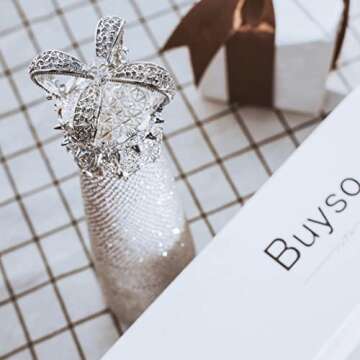 Buyso Bling Water Bottle Rhinestone Diamond Water Bottle Reusable Insulated Stainless Steel Bling Pr...