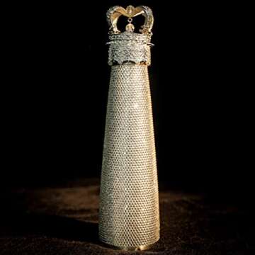 Buyso Bling Water Bottle Rhinestone Diamond Water Bottle Reusable Insulated Stainless Steel Bling Premium Aesthetic Gift (Princess, silver)