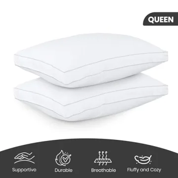Utopia Bedding Gusset Queen Pillows for Ultimate Comfort