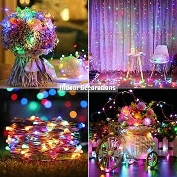 Music LED Fairy String Lights,12 Modes 33ft 100LED USB Multi-Color Powered Sound Activated Music Starry Fairy Lights with Remote Control for Home Party Birthday Garden Wedding Festival Indoor Decor