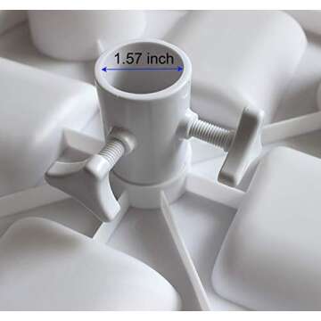 AMMSUN 17 Inch Beach Umbrella Table with Cup Holders