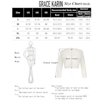 Women's Tie Front 3/4 Sleeve Scalloped Knit Cardigan Cropped Bolero Shrug Sweater White S