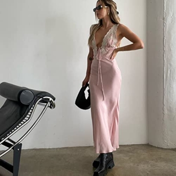 Sexy Women Sleeveless Backless Maxi Dress Y2k Tie Dye Style