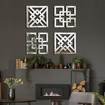 QMDECOR Stylish 12x12 Decorative Wall Mirrors