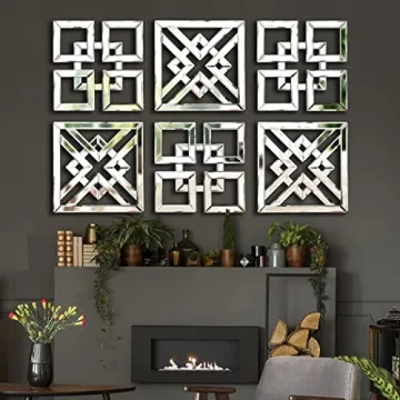 QMDECOR Stylish 12x12 Decorative Wall Mirrors