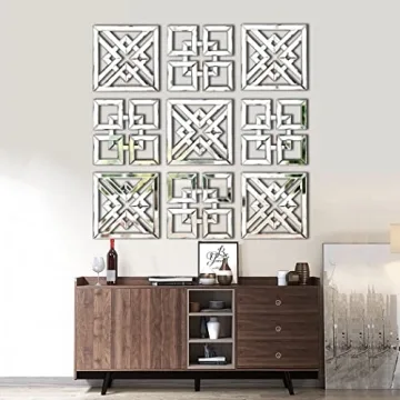 QMDECOR Stylish 12x12 Decorative Wall Mirrors
