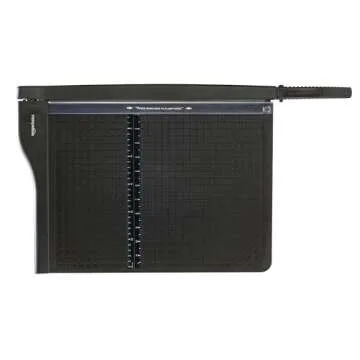 Amazon Basics Guillotine Paper Cutter with Blade Lock, Heavy-Duty, 15-Inch, 10-Sheet