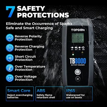 TOPDON TB8000 8A Car Battery Charger with LCD Display