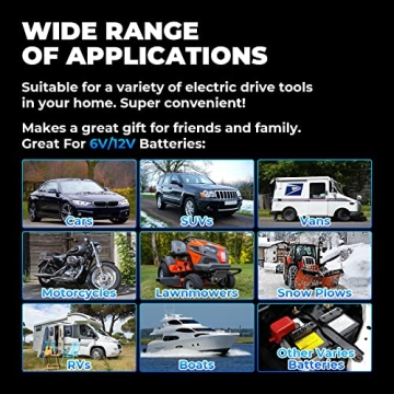 TOPDON TB8000 8A Car Battery Charger with LCD Display