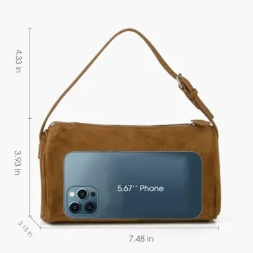 Premium Suede Leather Crossbody Purse for Women - DONNAIN