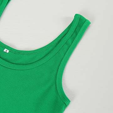GEMBERA Women's Stylish Sleeveless Ribbed Tank Top