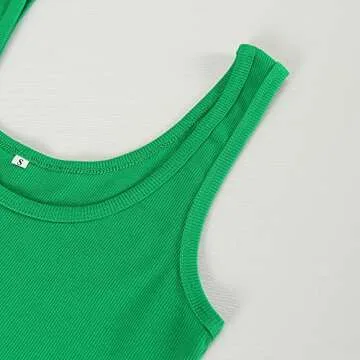 GEMBERA Women's Stylish Sleeveless Ribbed Tank Top