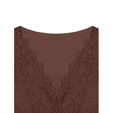 REORIA Women's Sexy Lace V Neck Crop Tops for Any Occasion