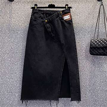 Chic Women A-Line Denim Skirt for Summer Fashion