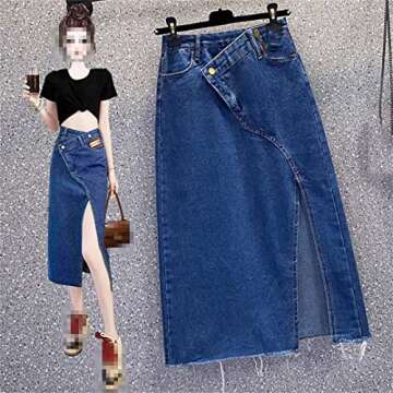 Chic Women A-Line Denim Skirt for Summer Fashion