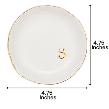 COLLECTIVE HOME Elegant Ceramic Jewelry Tray for Gifts