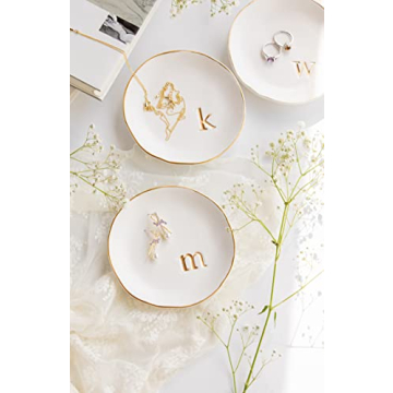 COLLECTIVE HOME Elegant Ceramic Jewelry Tray for Gifts