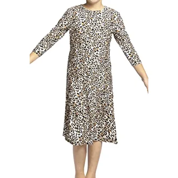 Girls Modest 3/4 Sleeve Swimdress for Sun Protection