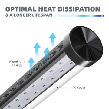 Barrina LED Black Light Bar, Perfect for Party, Halloween T10 Vertical Standing UV Blacklight Fixture, 42W, 385-400nm, 4FT Height with On/Off Switch and Tripod Floor Stand