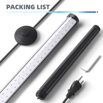 Barrina LED Black Light Bar, Perfect for Party, Halloween T10 Vertical Standing UV Blacklight Fixture, 42W, 385-400nm, 4FT Height with On/Off Switch and Tripod Floor Stand