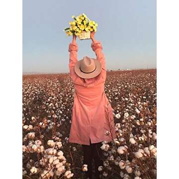 Lanzom Women Lady Classic Wool Fedora Hat Belt Buckle Wide Brim Panama Hat (Style A-Beige, One Size)