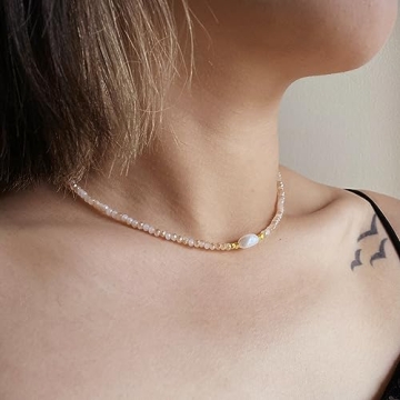 ERNAULO Colorful Beaded Necklace for Women Boho Gift