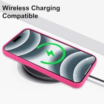 ZIYE for iPhone 16 Pro Max Case Hot Pink Grids Plaid Checkerboard Pattern Phone Case with Camera Protection,Soft TPU Silicone Rubber Protective Cover Grid Checkered Chess Design Cases